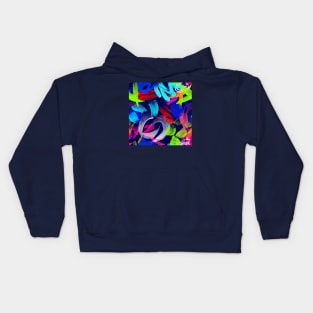 Brush strokes, watercolor splatter Kids Hoodie